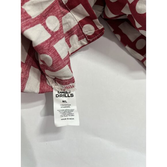 Daily Drills Sleep Shirt in Red White - Picture 4 of 4